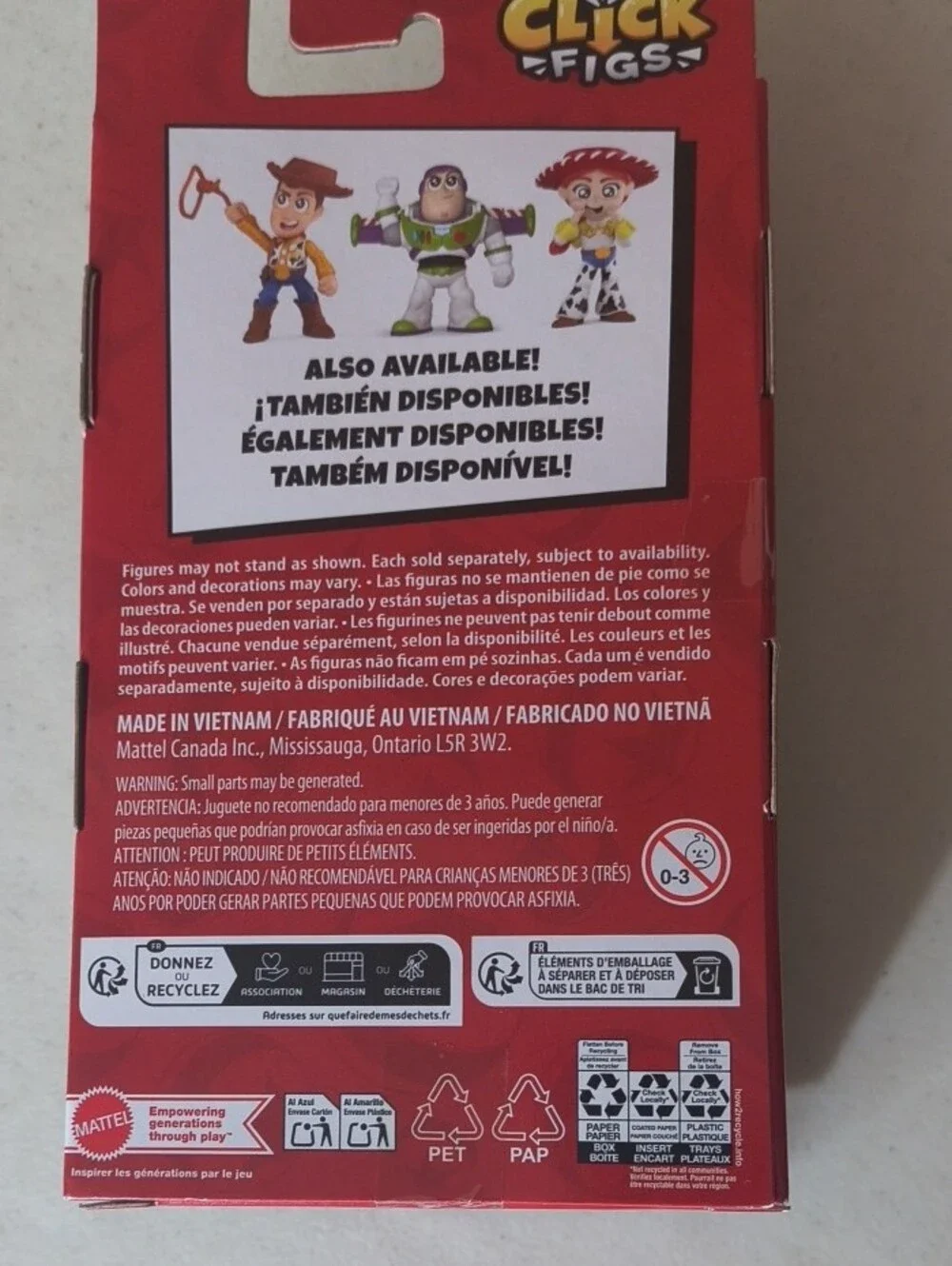 New In Box Mattel Toy Story Click Figs Jessie